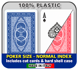 DA VINCI Ruote 100% Plastic Playing Cards - Poker Size Regular Index