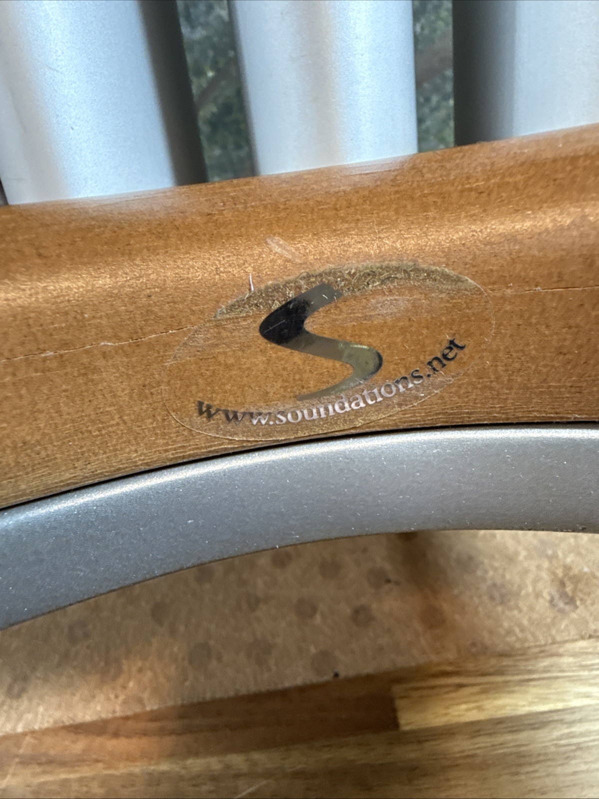 speaker stands pair Metal Wood Base Bookshelf Large Subwoofer Center Channel