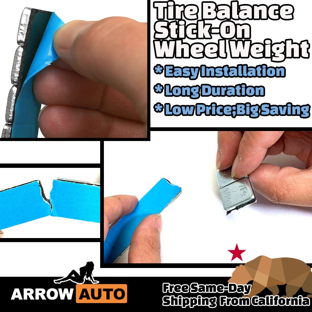 1oz Gray Wheel Weight Stick-On 144pcs/Box Adhesive Tape Tire Balancer - 1 Box