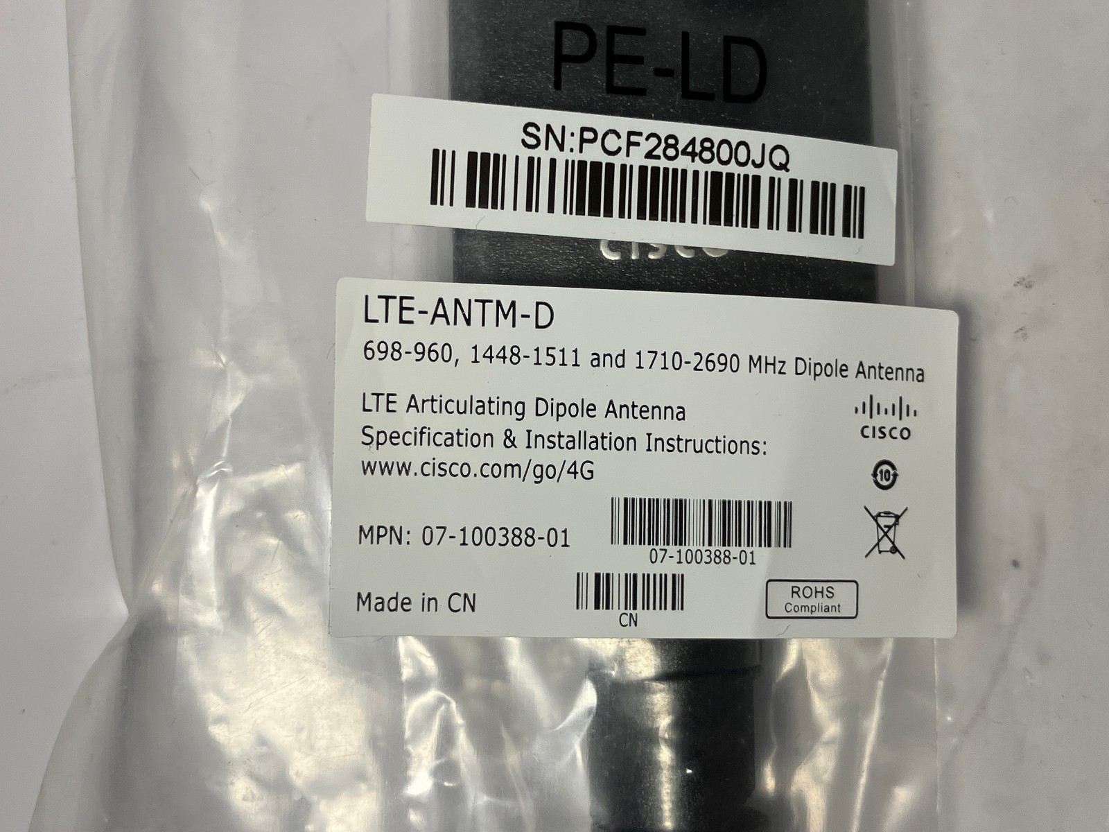 4x NEW Cisco 4G/3G Omnidirectional Dipole Antenna 4G-LTE-ANTM-D