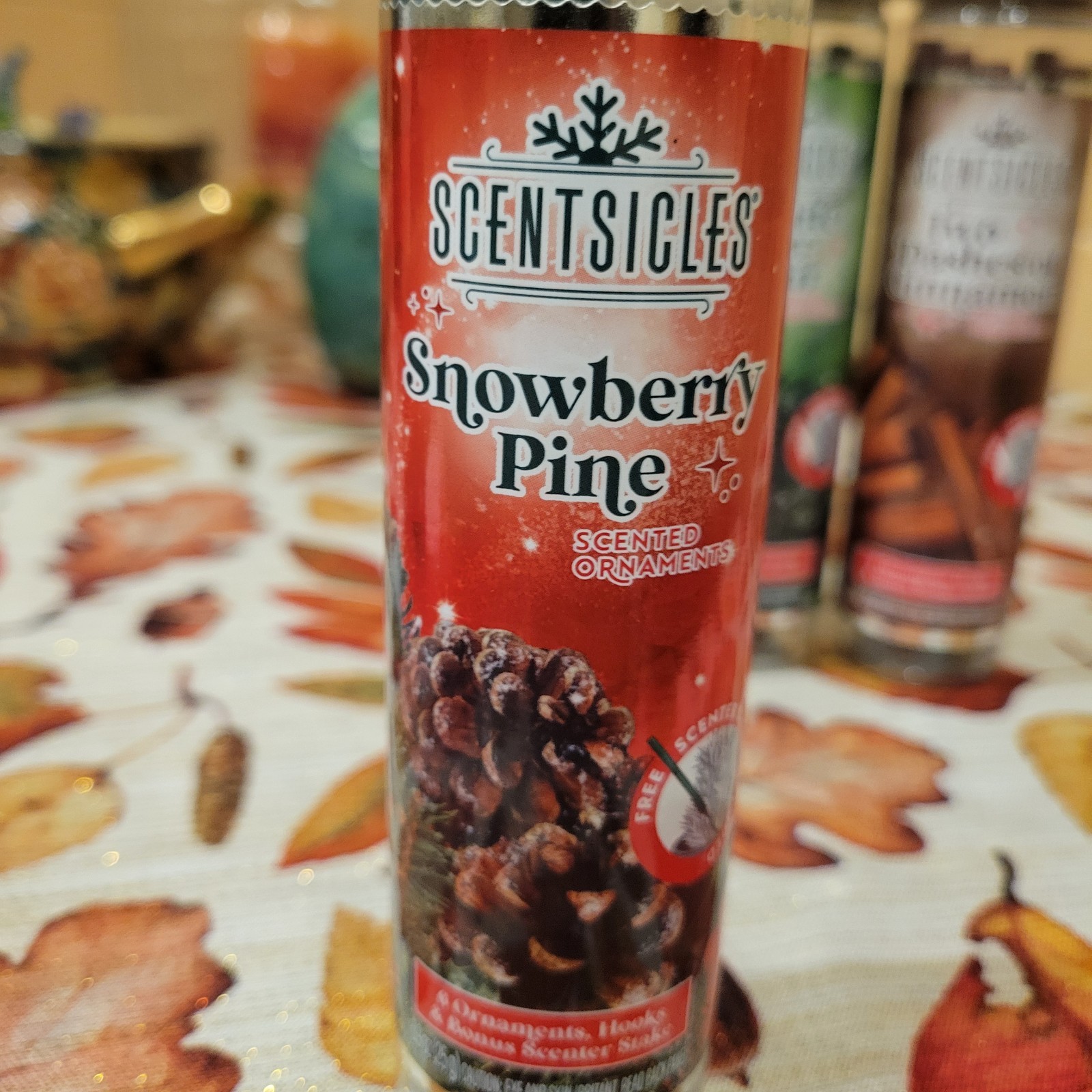 Scentsicles Scented Ornaments Spiced Pine Cones Scent 6 Count 4 Bottles 24 Total