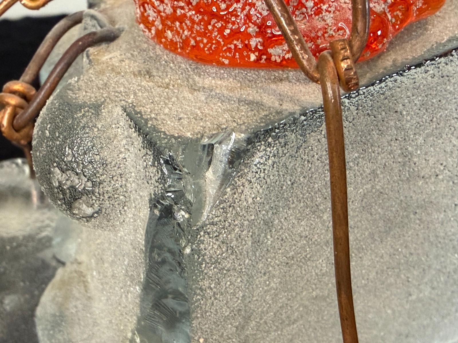 Hank Murta Adams Large Piece Slice of Cake Art Glass Sculpture 10.5" X 5.75"