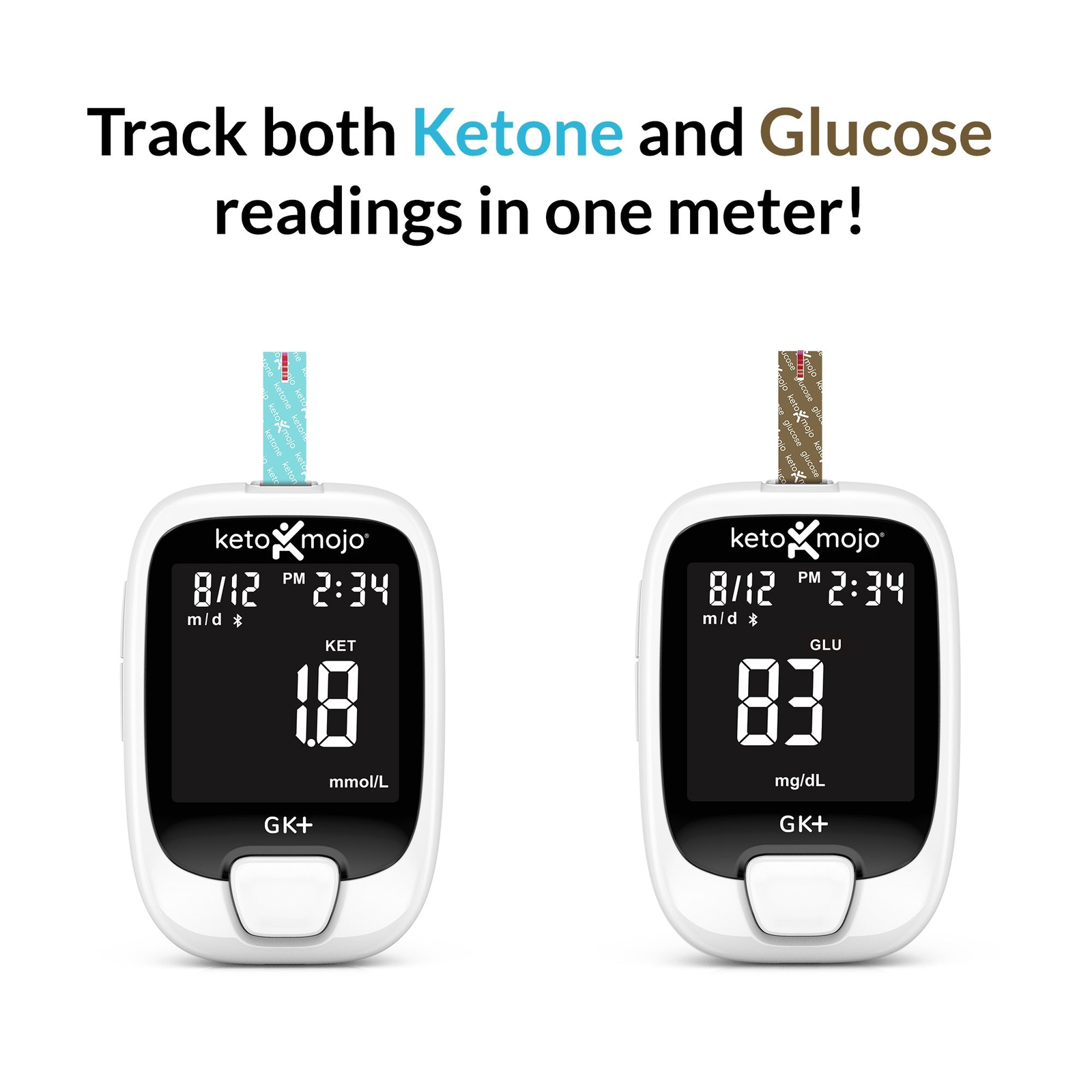Keto-Mojo GK+ Blood Glucose & Ketone Basic Meter Kit - Official Company Listing