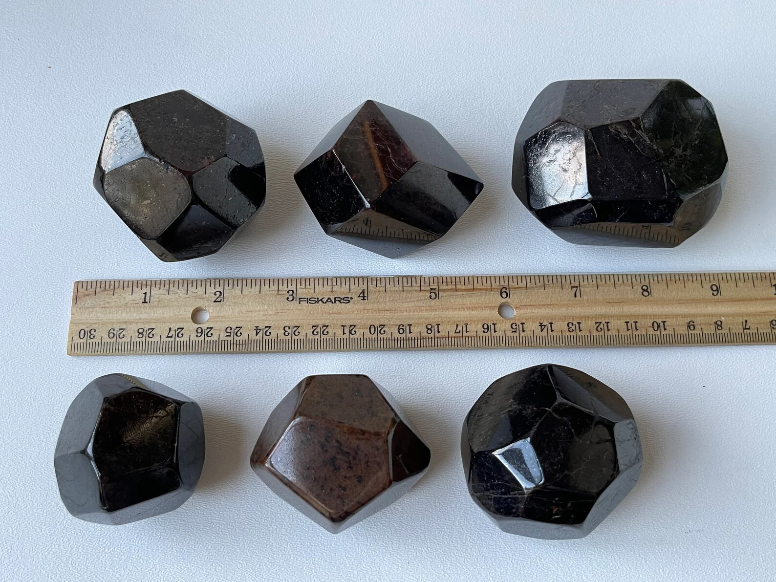 Extra Large Garnet 8 Sides Polished,1.75 to 3" Polished Almandine Garnet Faceted
