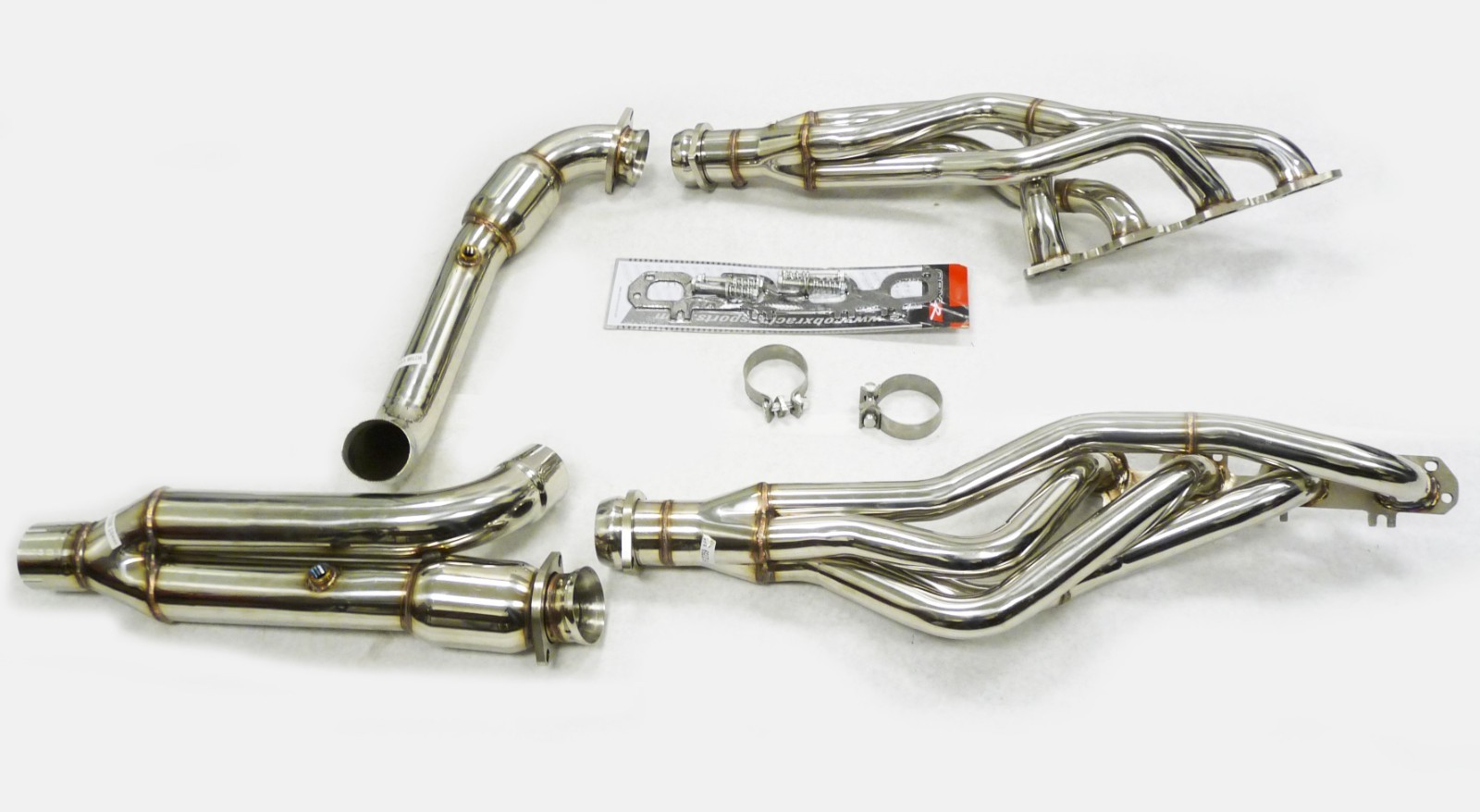 OBX Stainless Long Tube Manifold 2013-18 Dodge RAM 1500 HEMI 5.7L 8Speed Catted
