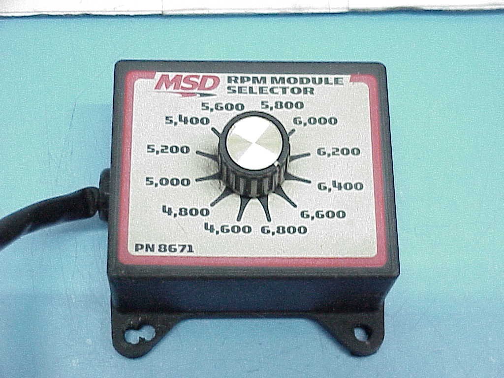 MSD RPM Module Selector Box #8671 NASCAR Xfinity 4600 TO 6800 RPM