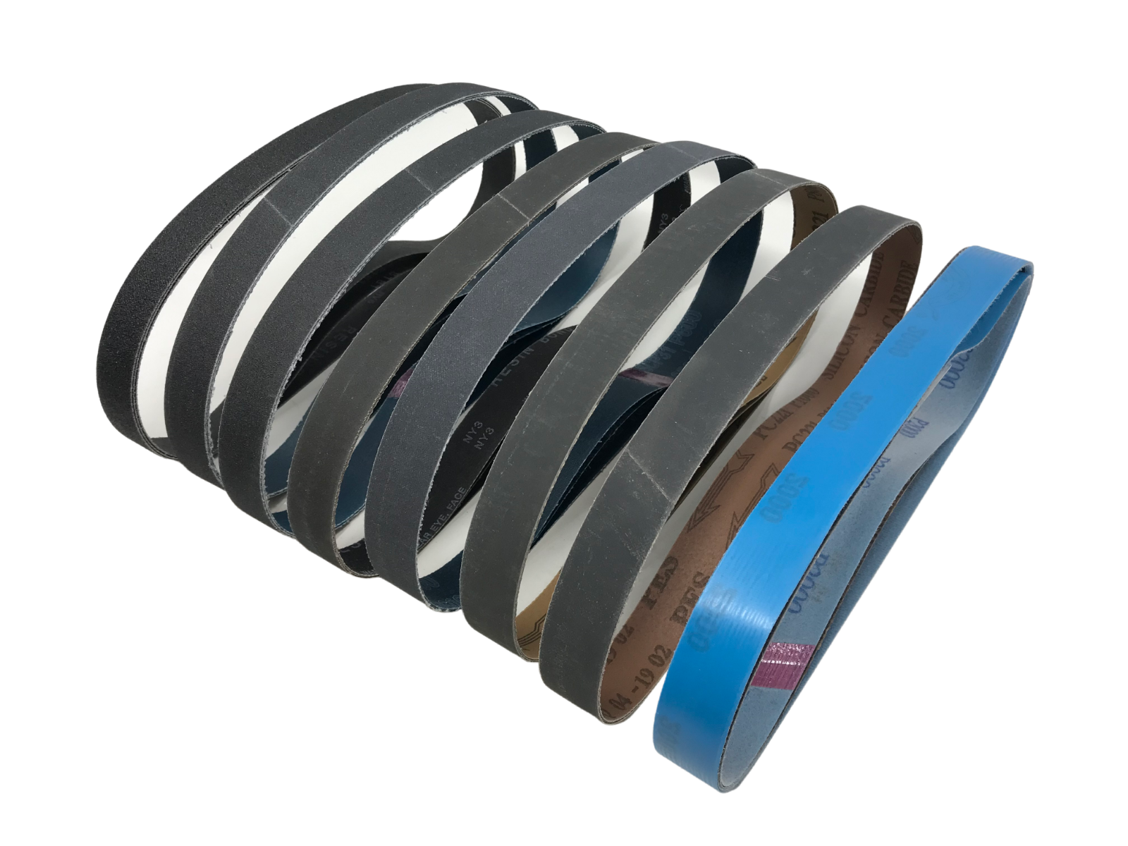 1X30 in Sanding Belts 24 Pack Assortment of Silicon Carbide and Aluminum Oxide