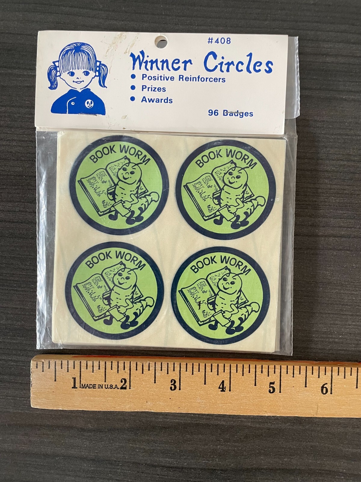 Vintage 1971 Sealed Set 96 Badges by Winner Circles #408 positive reinforcers