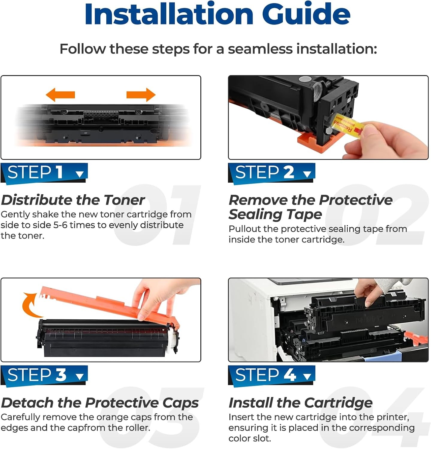 4PK W2020A Toner Cartridge Set for HP 414A LaserJet Pro MFP M454 M479fdn M479fdw