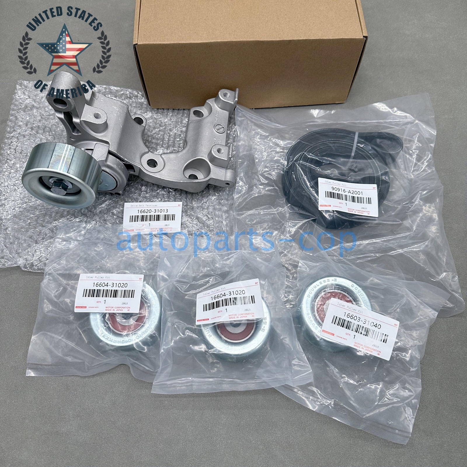 New Drive Belt Tensioner & Idler Pulley Kit For Toyota Tacoma 4Runner Tundra