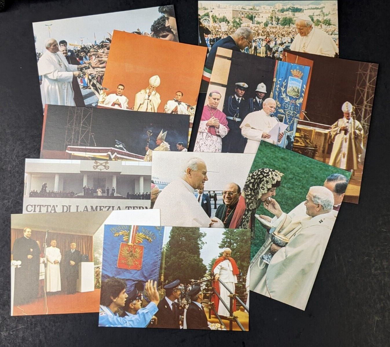 Pope John Paul II, Golden Series Trip to Calabria & Lombardia Covers, Postcards
