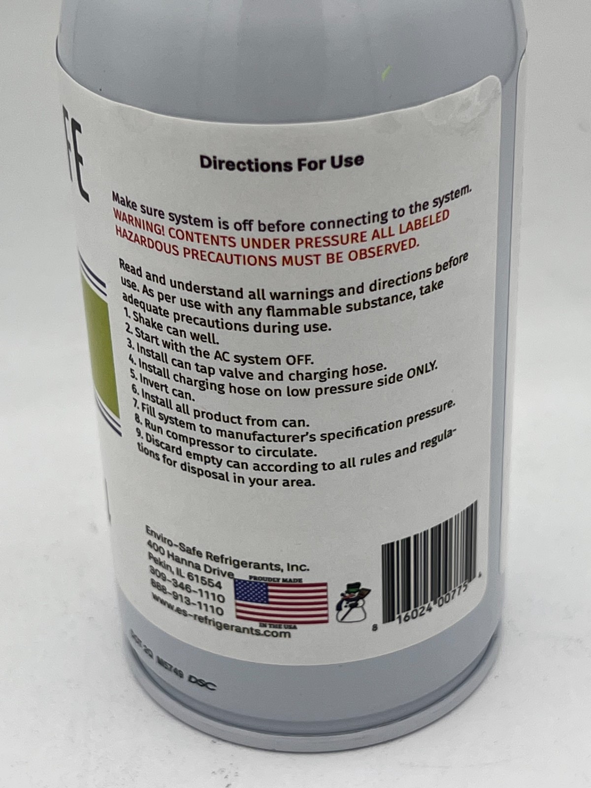 Envirosafe Dye Charge for R1234yf, R-1234yf, 6 cans, UV Dye