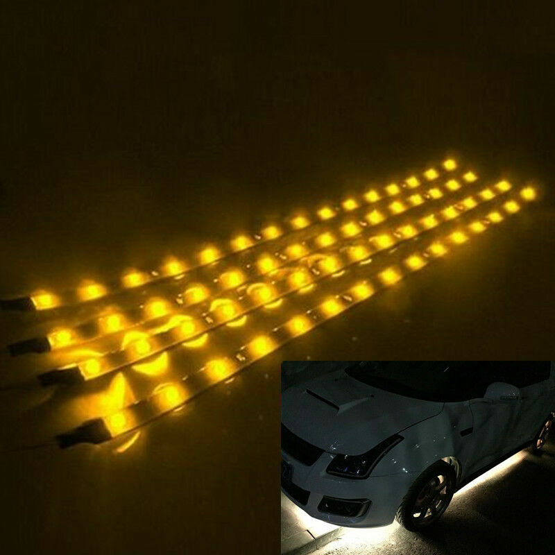 5 PCS 12V 12" 1FT 15SMD Flexible LED Strip Light Waterproof For Car Truck Boat