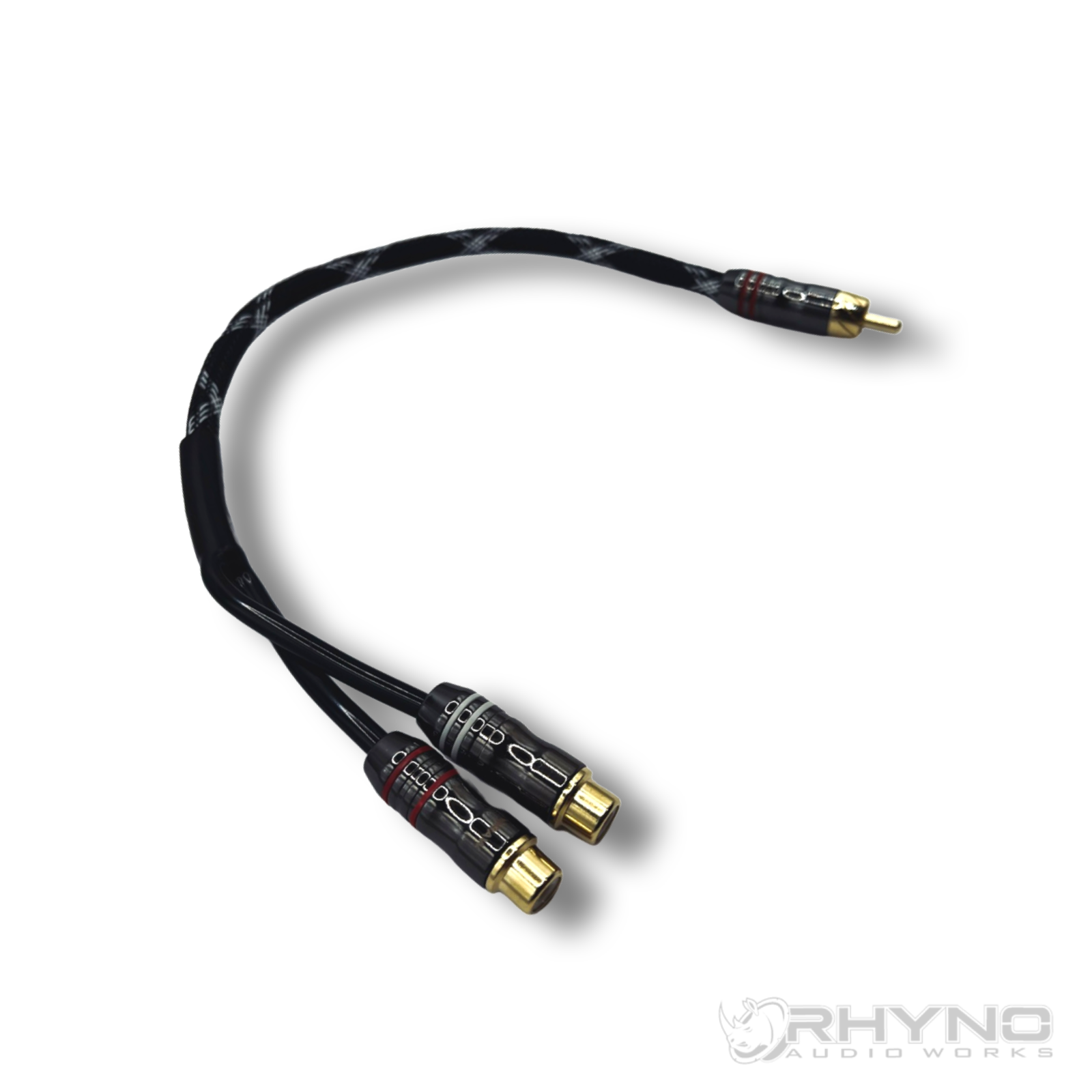 Rhyno Audio Works 8000 Series Car Audio /Motorcycle Audio RCA Cables (BLACK)