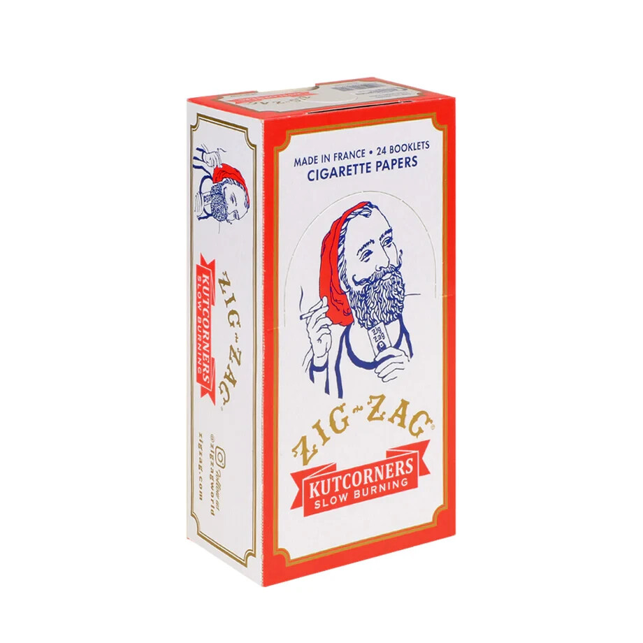 😎ZIG ZAG KUTCORNERS💛ROLLING CIGARETTE PAPER SLOW BURNING💙24 BOOKLETS🧡