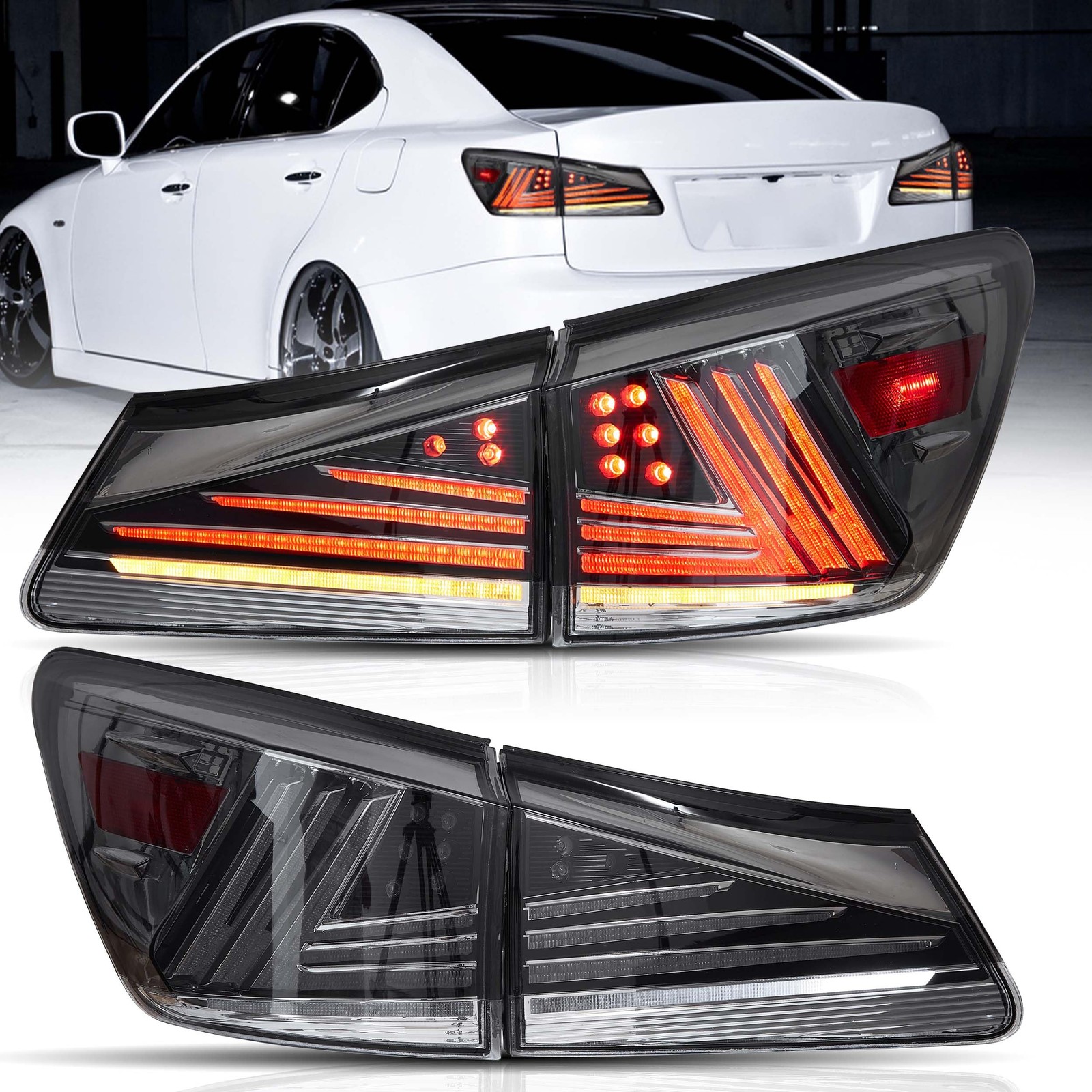 Tail lights Assembly Fit for Lexus IS 2nd Gen 2006-2012 Lexus IS250 IS350