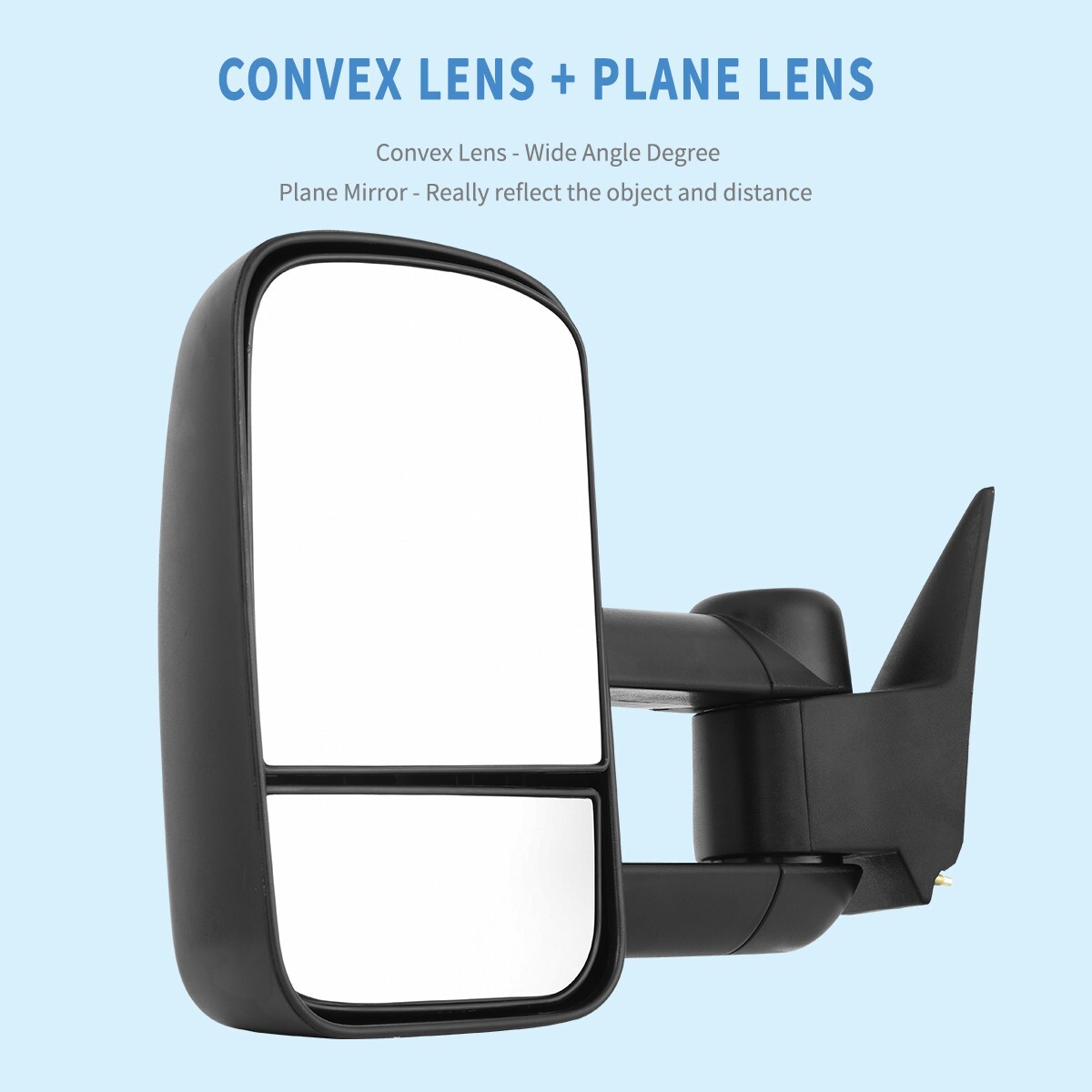 Pair for 88-98 Chevy GMC C/K 1500 2500 3500 Pickup Manual Tow Mirrors Trailer