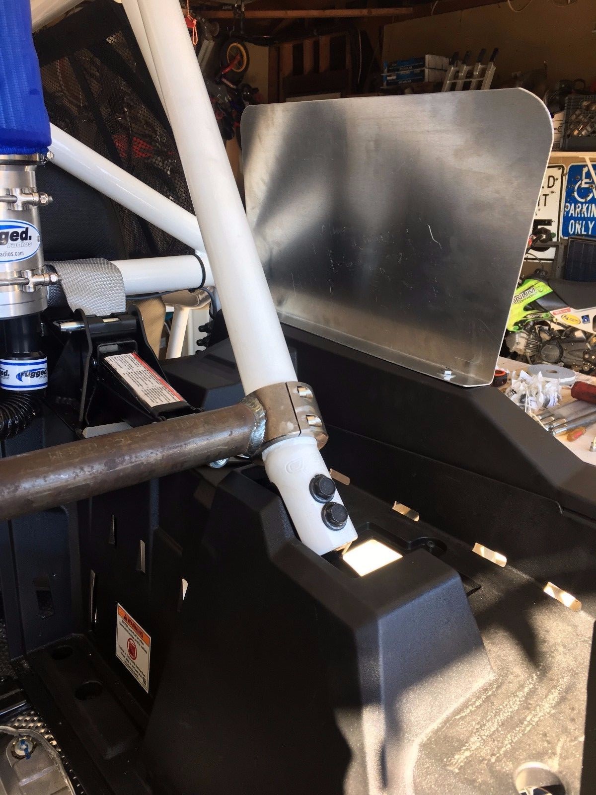 4 Steel tube clamps bolt on 1.25" 1 1/4" roll cage mounts lightbar tire mount