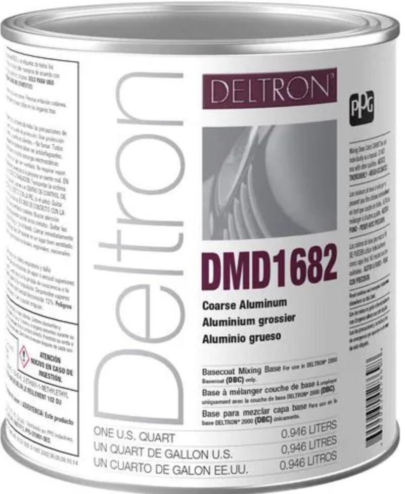 DMD1682 PPG Refinish Deltron 1 Quart Coarse Aluminum Paint Free Shipping!