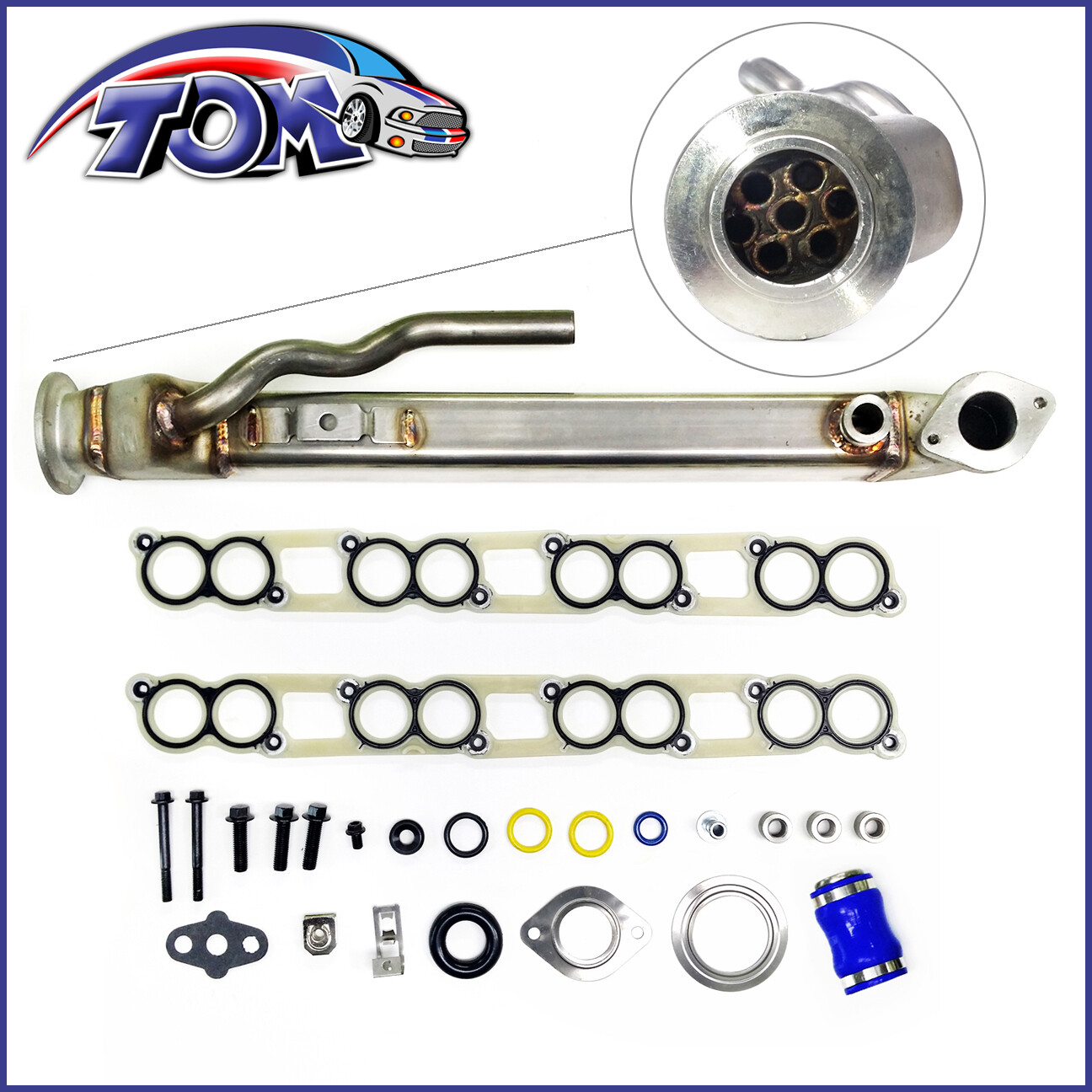 Upgraded EGR Cooler Kit&Gaskets For Ford F-250 350 6.0L Powerstroke Diesel Turbo