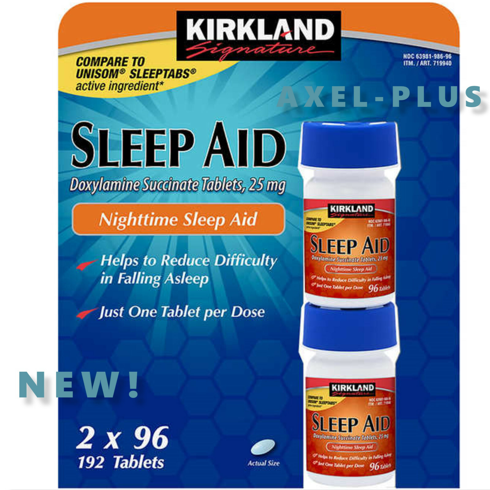 Kirkland Signature Sleep Aid, 192 Tablets