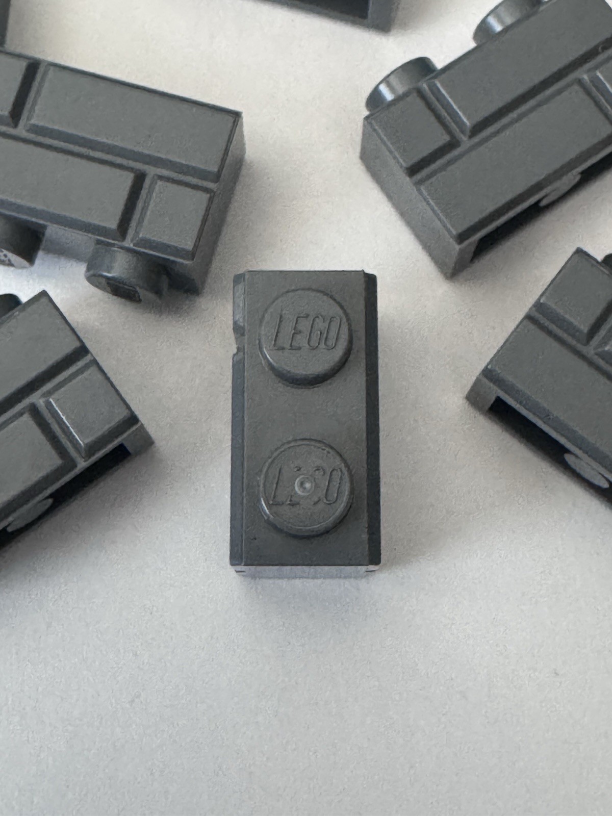 LOT 100 BRAND NEW LEGO 1x2 DARK GRAY BRICK WALL MASONRY CASTLE STONE