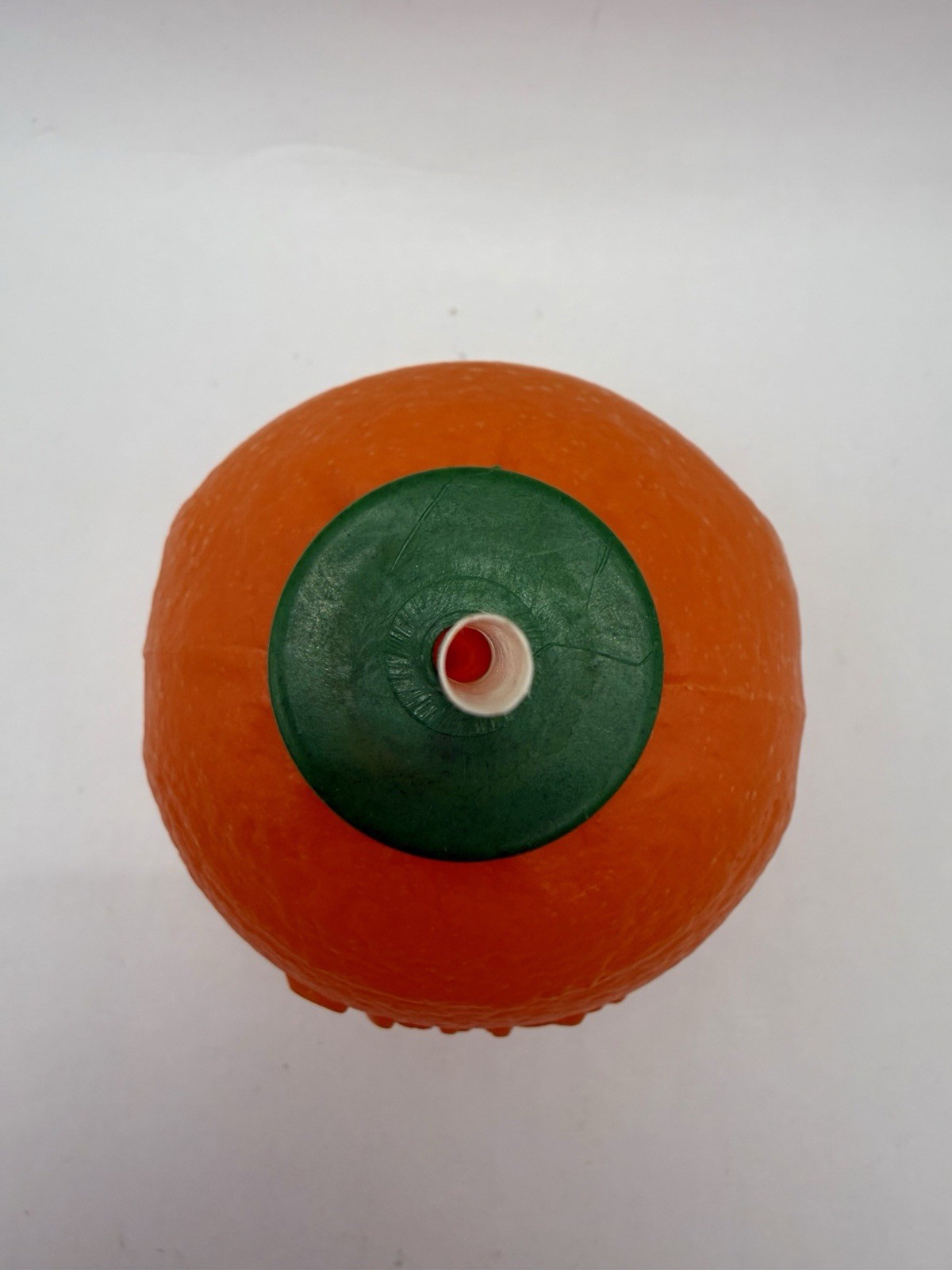 Vintage 1970’s Florida Orange Juice Souvenir Plastic Cup Container w/Lid & Straw