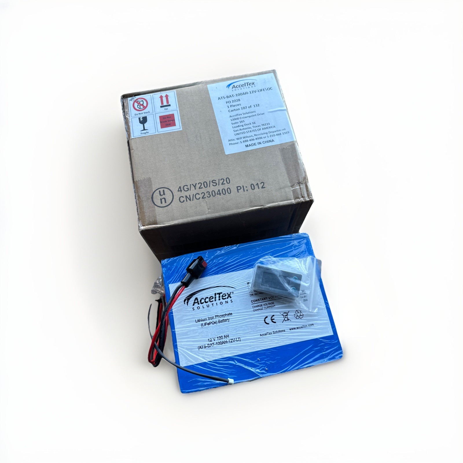 🔴 (Qty 2) ATS-BAT-100AH-12V-LIFESOC 12V 100Ah LiFePO4 Solar Batteries NIB ‼️