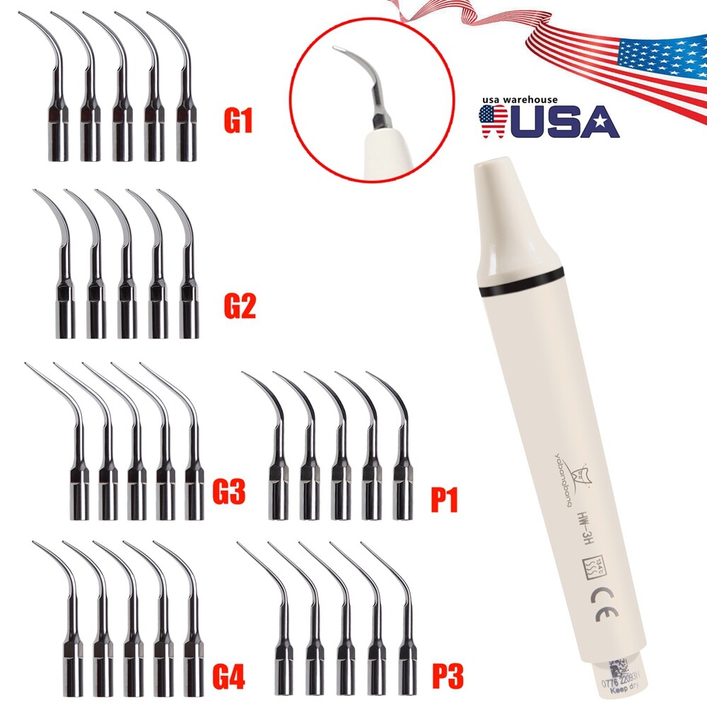 Dental Ultrasonic Piezo Scaler Handpiece 5*Scaling Tips G Fit EMS Cavitron SK-E1