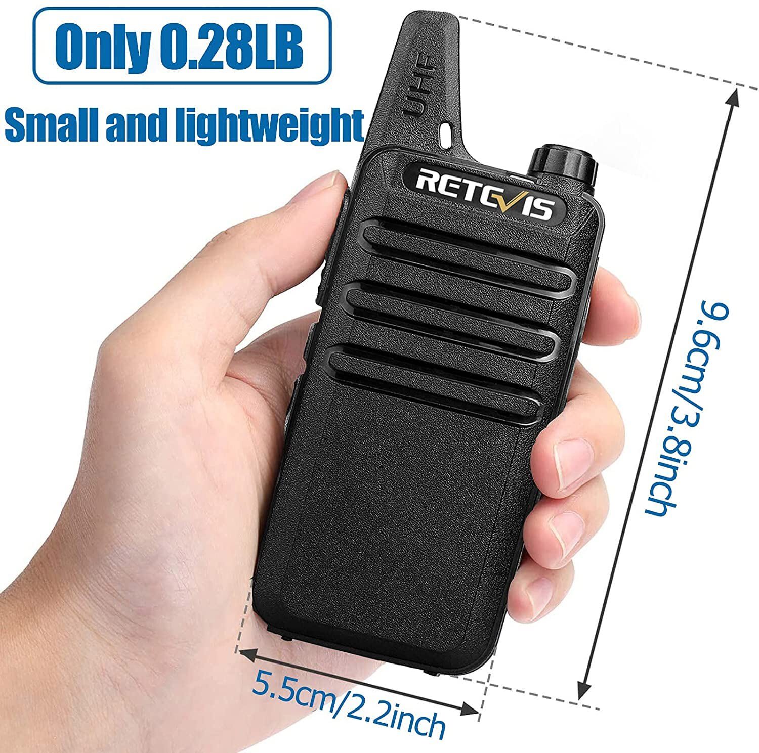 2Pack Retevis RT22 UHF Walkie Talkies Two Way Radios for church/School