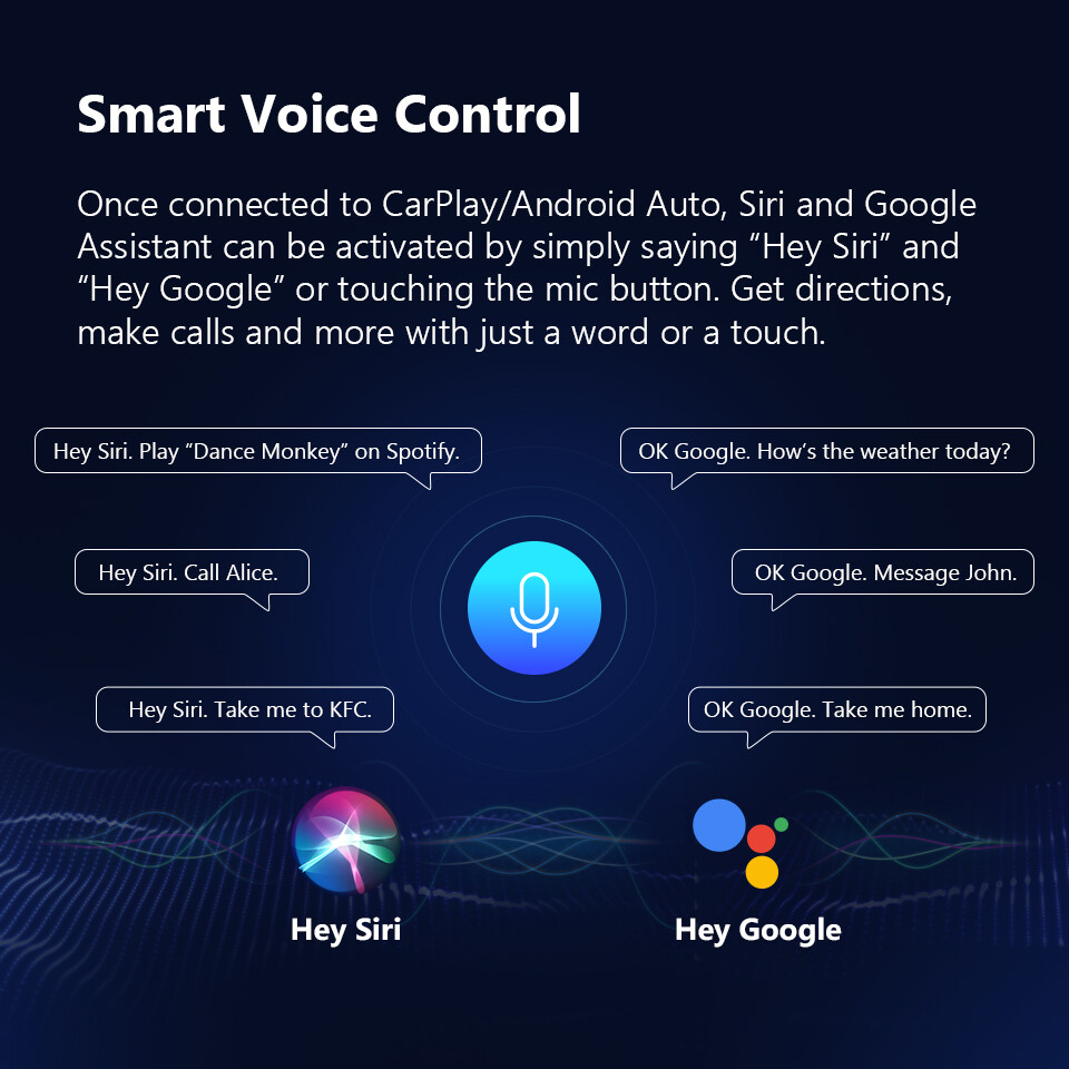 Eonon Double Din 7" inch QLED Android Auto CarPlay Car Radio Stereo GPS Navi DSP