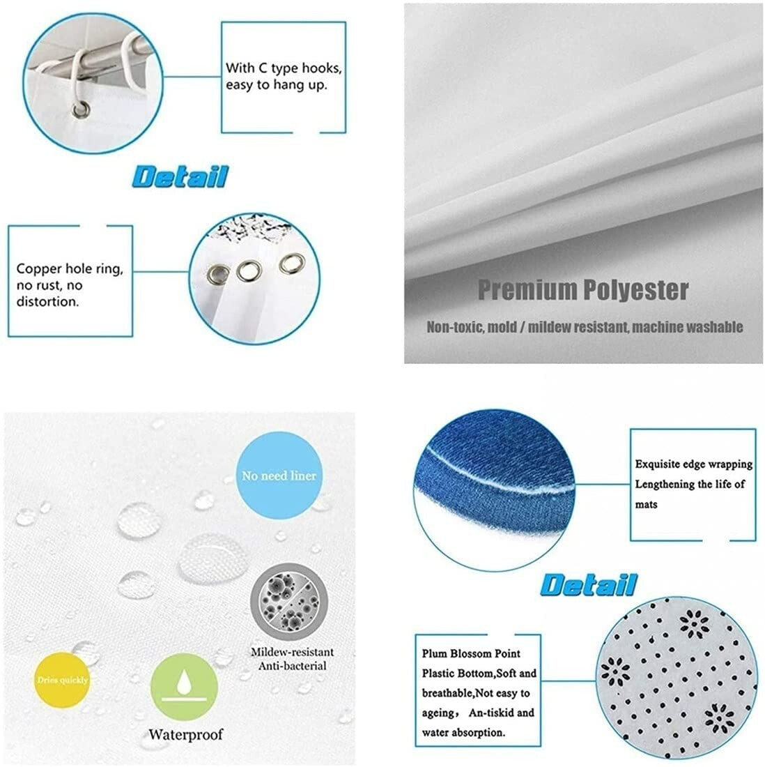 Mickey Mouse Bathroom 4 Pieces Set Shower Curtain Lid Cover and Bath Mat Rugs