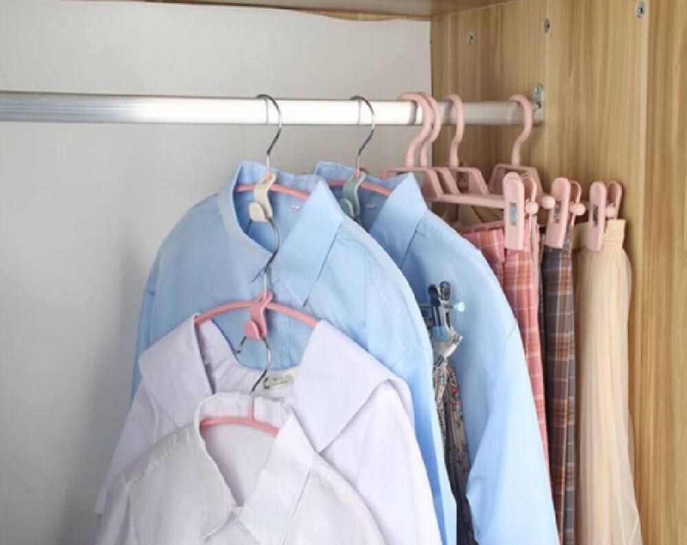 40 Pcs Hanger Connector Hooks Set- Space-Saving Closet Organizer Clips for Cloth