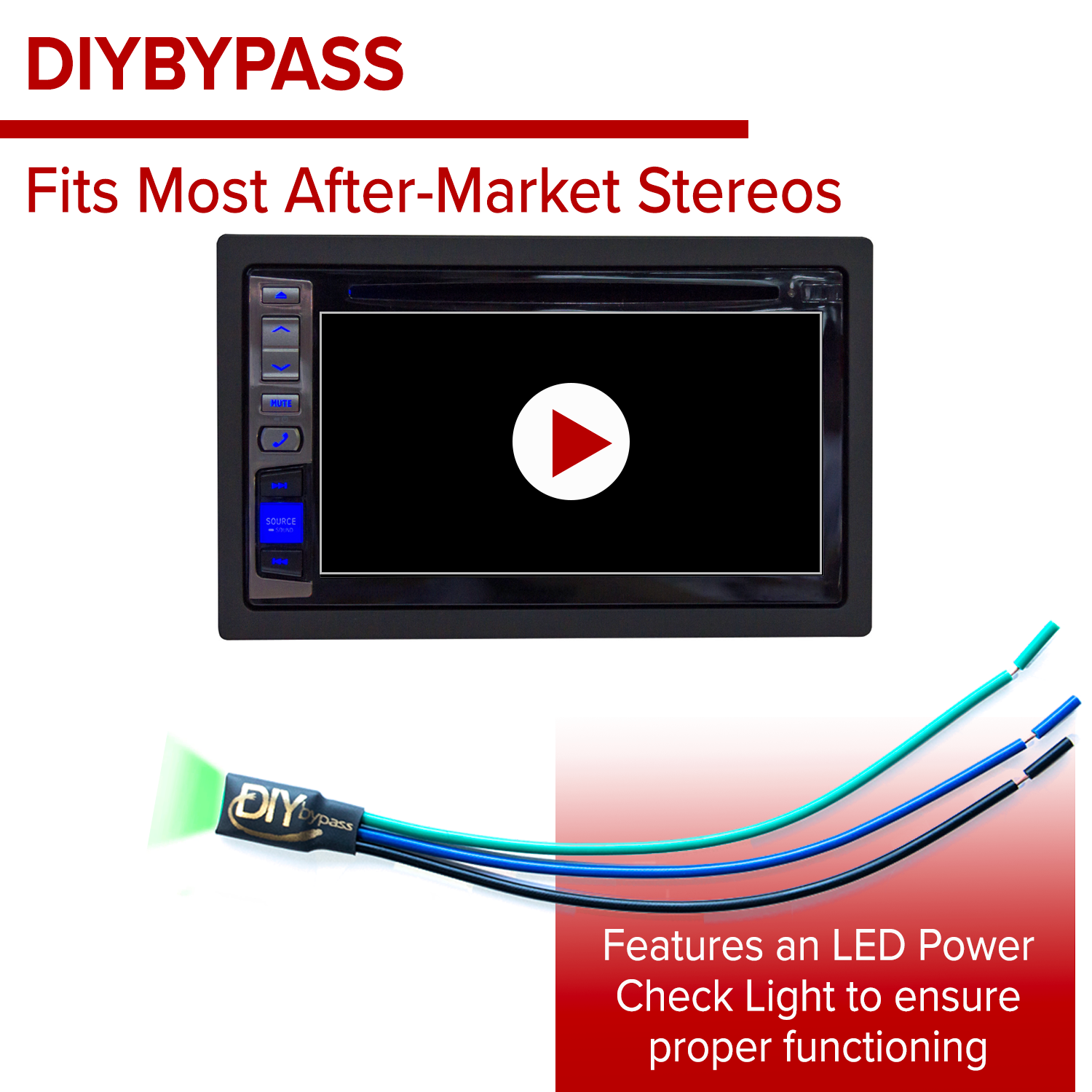 DIYBypass Parking Brake Bypass Fits ALL KENWOOD DNN DDX DMX DNX XDVD BH BT S
