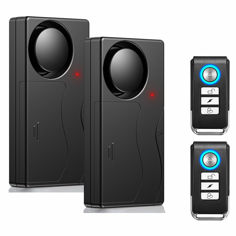 Wireless Car Anti-Theft Alarm 150dB Vibration Alert 2 Alarms