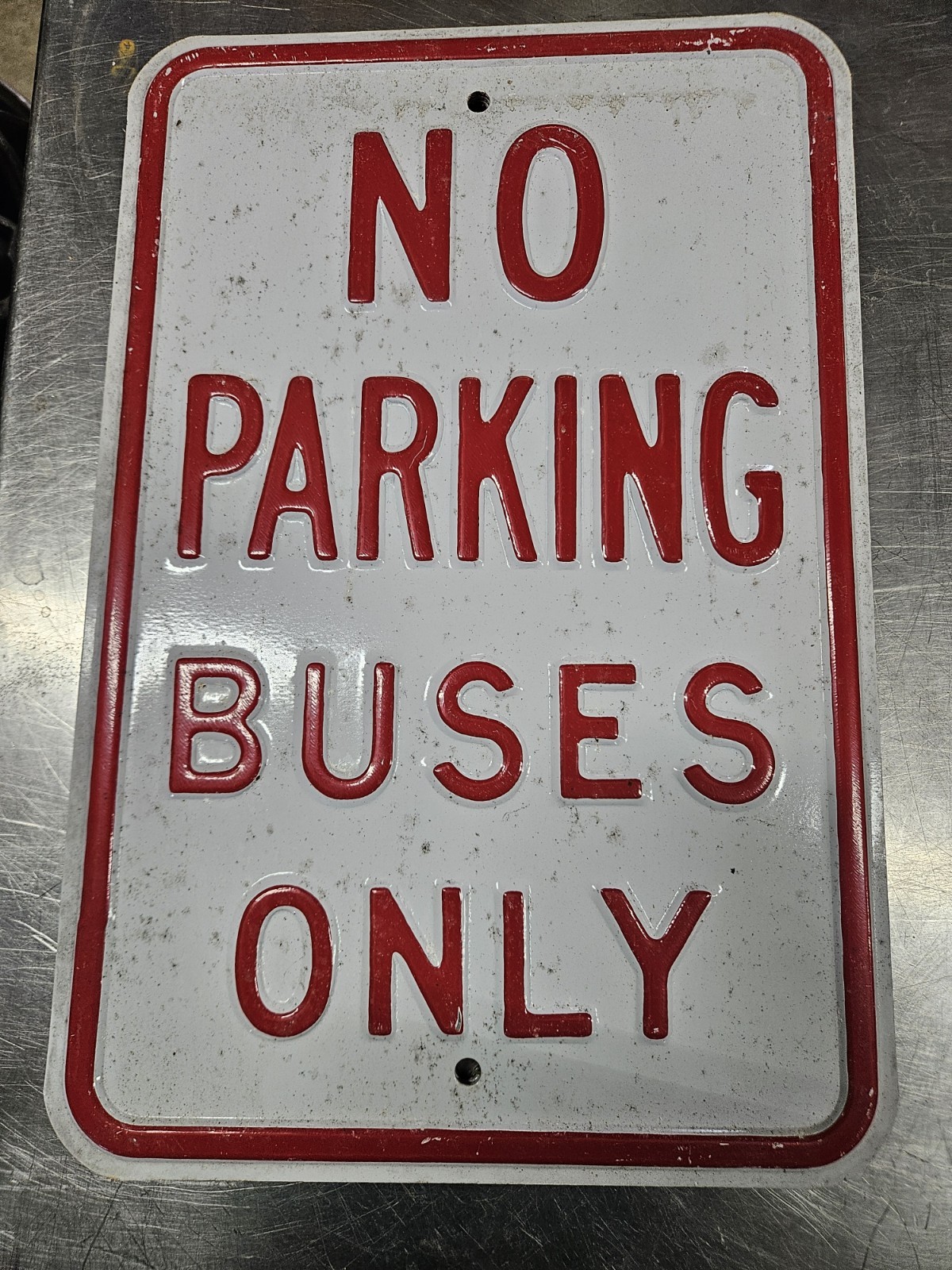Authentic BUS PARKING ONLY Road Sign Real Street Vintage Retired Never Installed