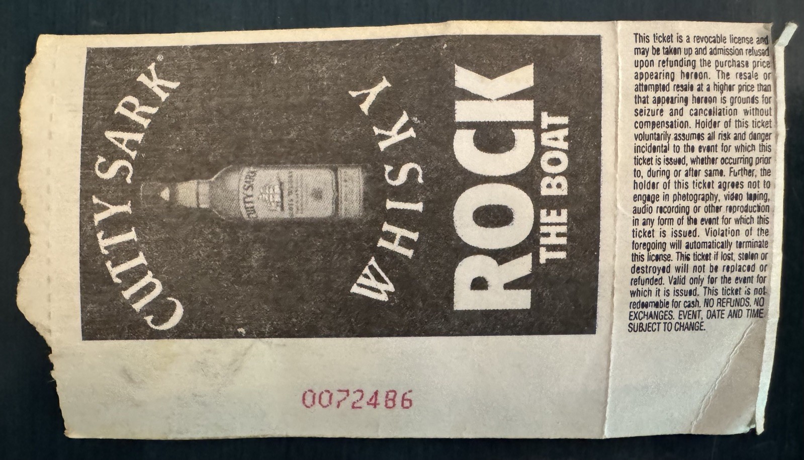 GOO GOO DOLLS Used Concert Ticket Stub HOUSE of BLUES Las Vegas, NV NYE 2000