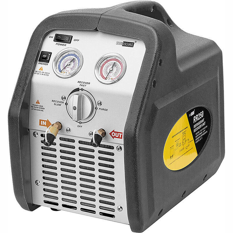 Portable Refrigerant Recovery Machine 3/4HP Single Cylinder 110-120V AC 60Hz