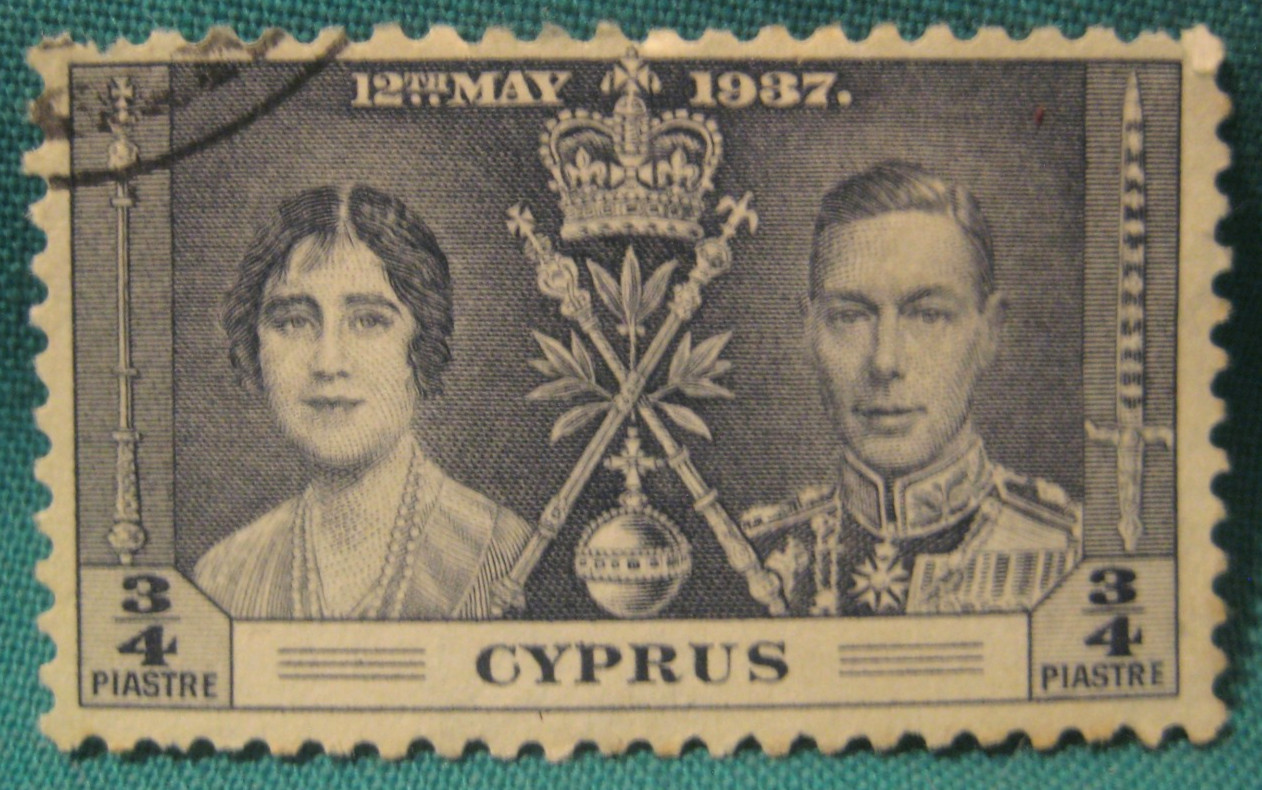1937 Cyprus-King George VI Coronation-Used Single-Light Cancel