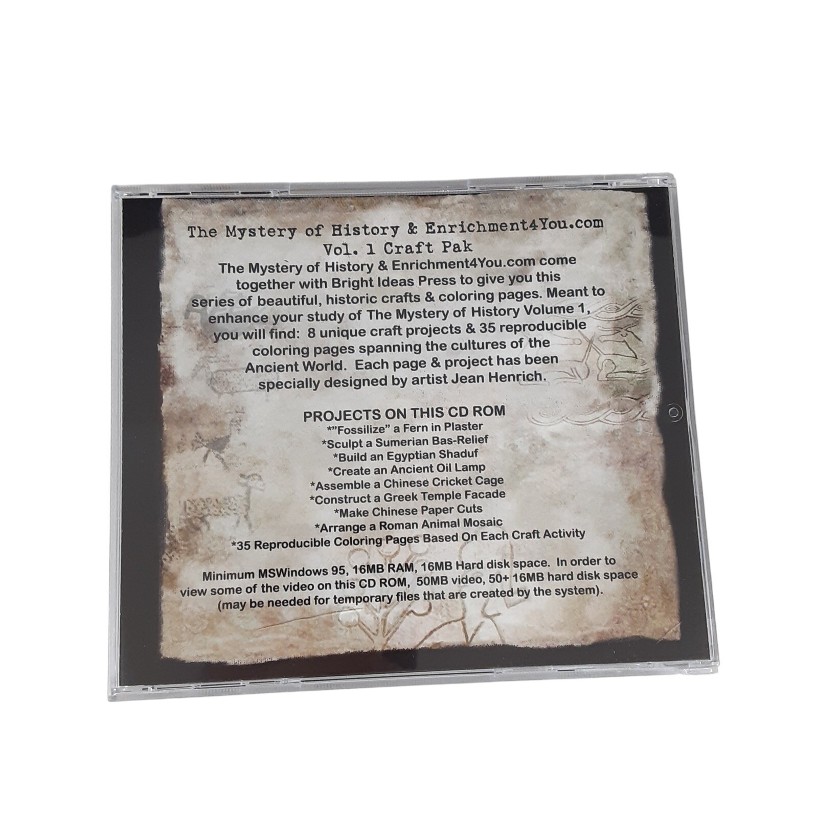 The Mystery of History Volume 1 Craft Pak CD 8 Historical Craft Projects