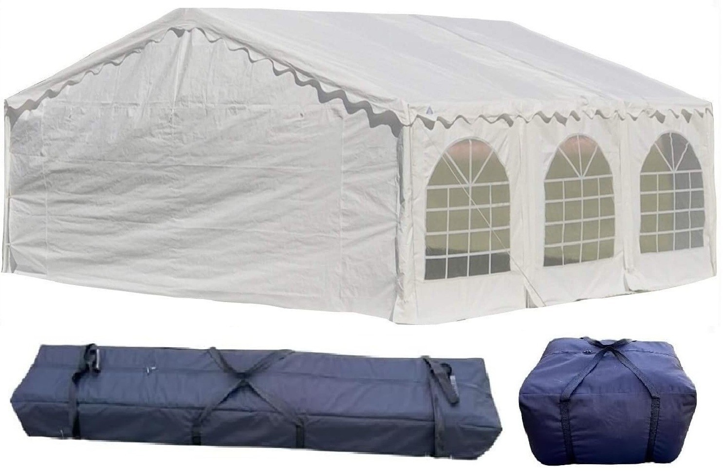 20'x20' Budget PE Wedding Party Canopy Tent Shelter + 1 Long Bag + 1 Short Bag