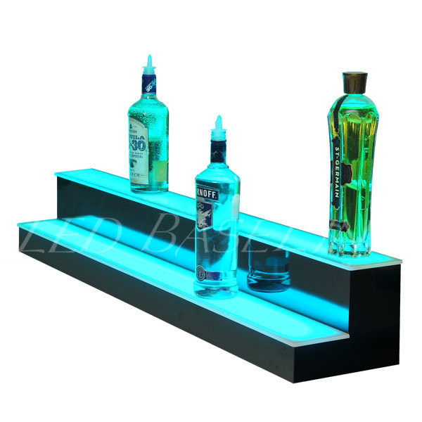 68" Lighted Led Bar Shelving 2 step Color Changing