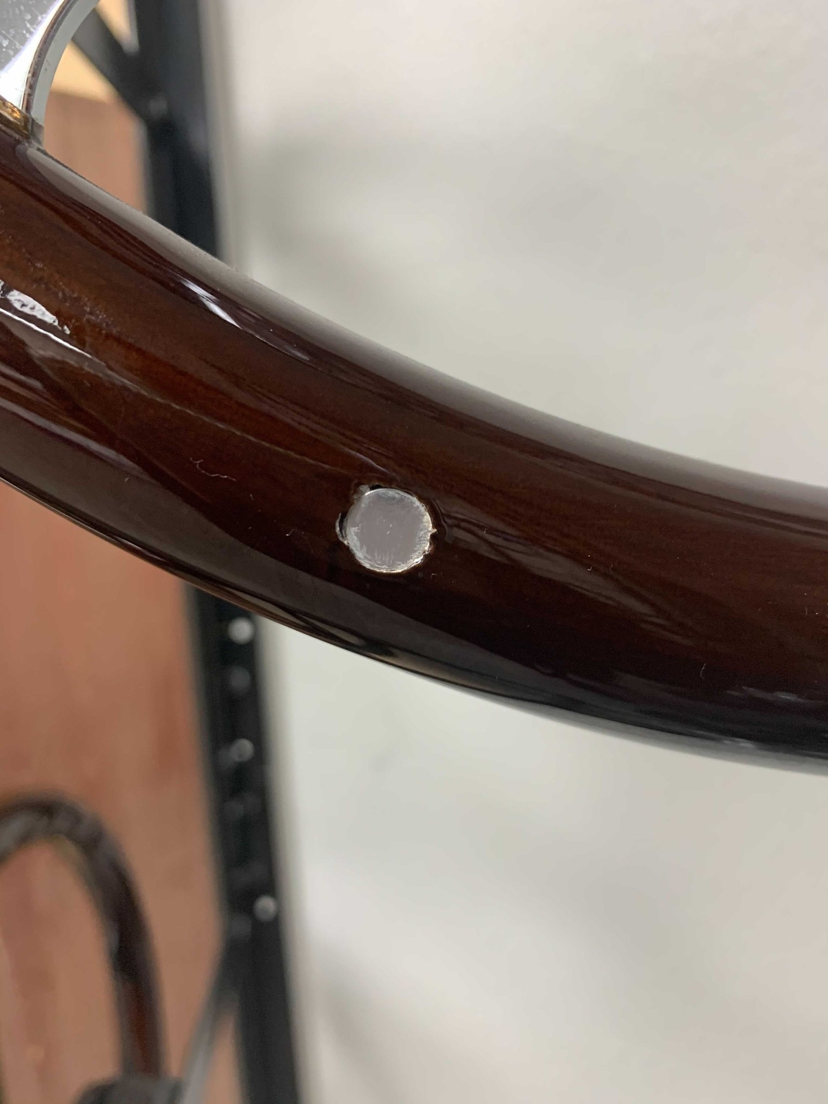 18" Dark Steering Wheel 4 Spoke Rivet Freightliner Kenworth Peterbilt - BLEM