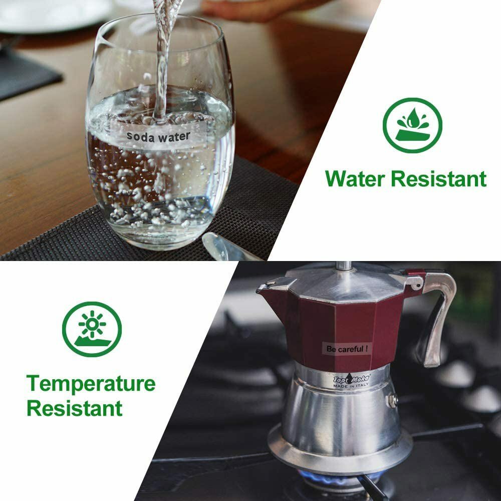 Compatible with Brother 2PK Black on White TZ-241 Label Tape TZe241 3/4"