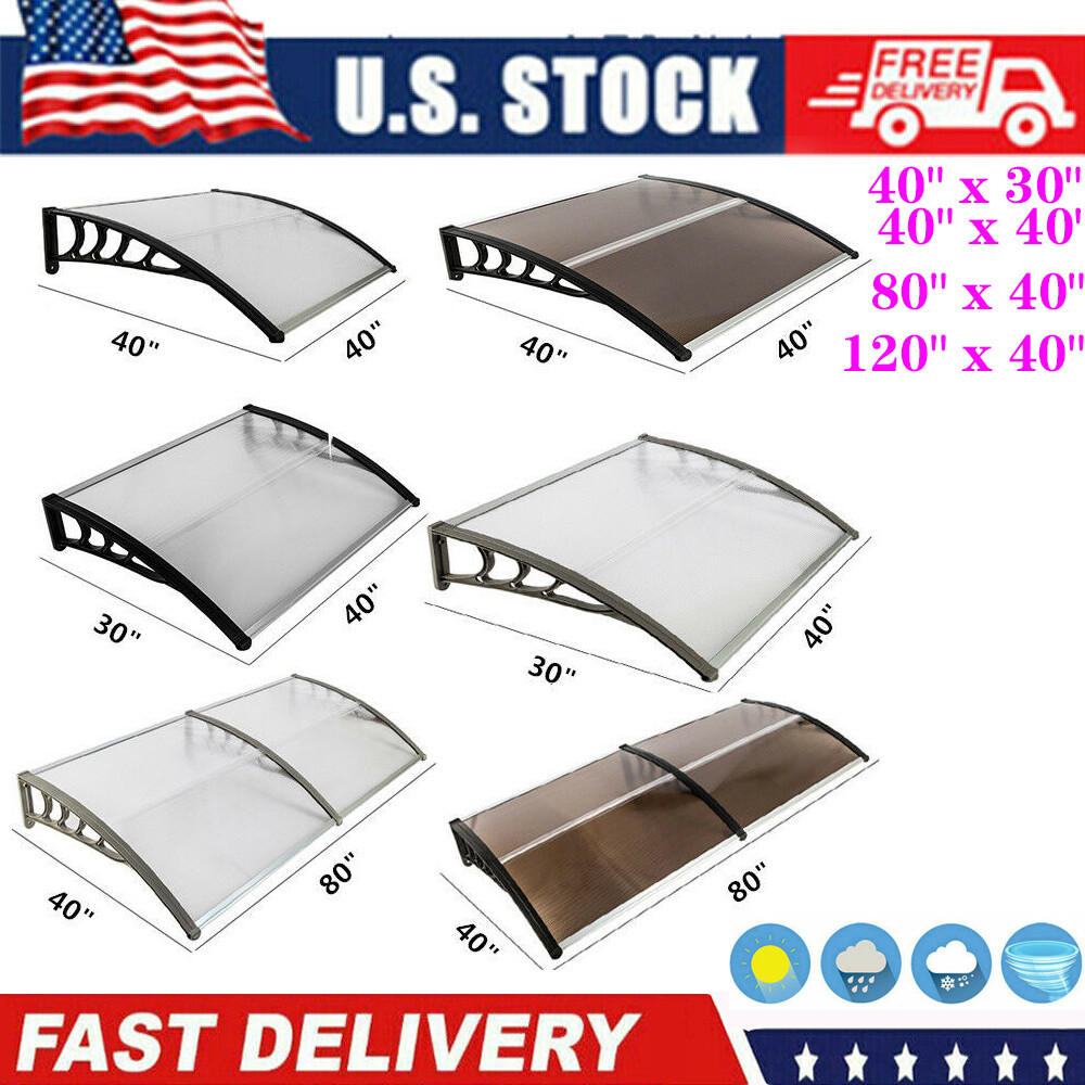 Outdoor Door Window Awning Canopy Porch Sun Front Shade Shelter Patio Cover USA