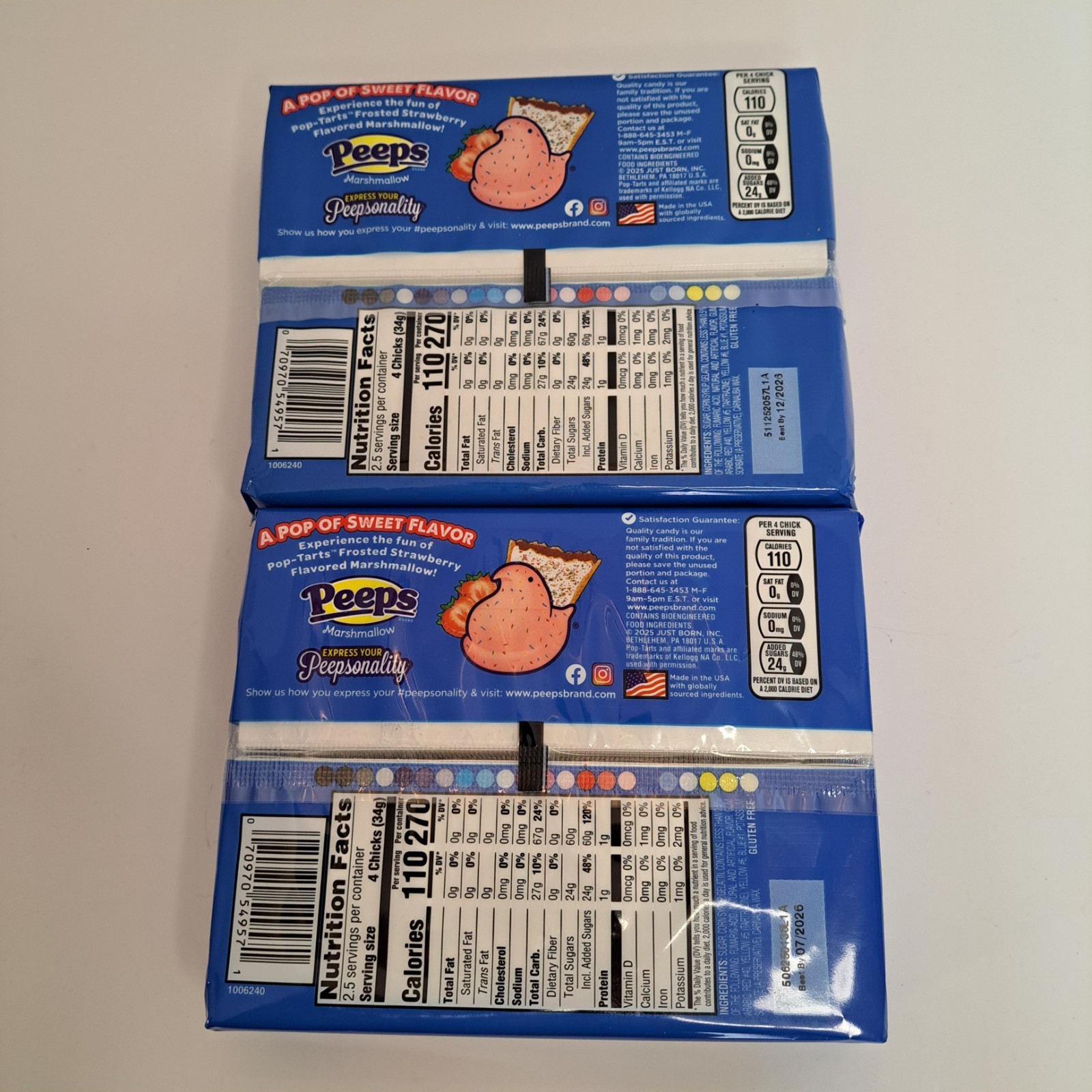 Peeps Marshmallow Frosted Strawberry Pop Tarts Flavor 2 Packs, 10 per pack