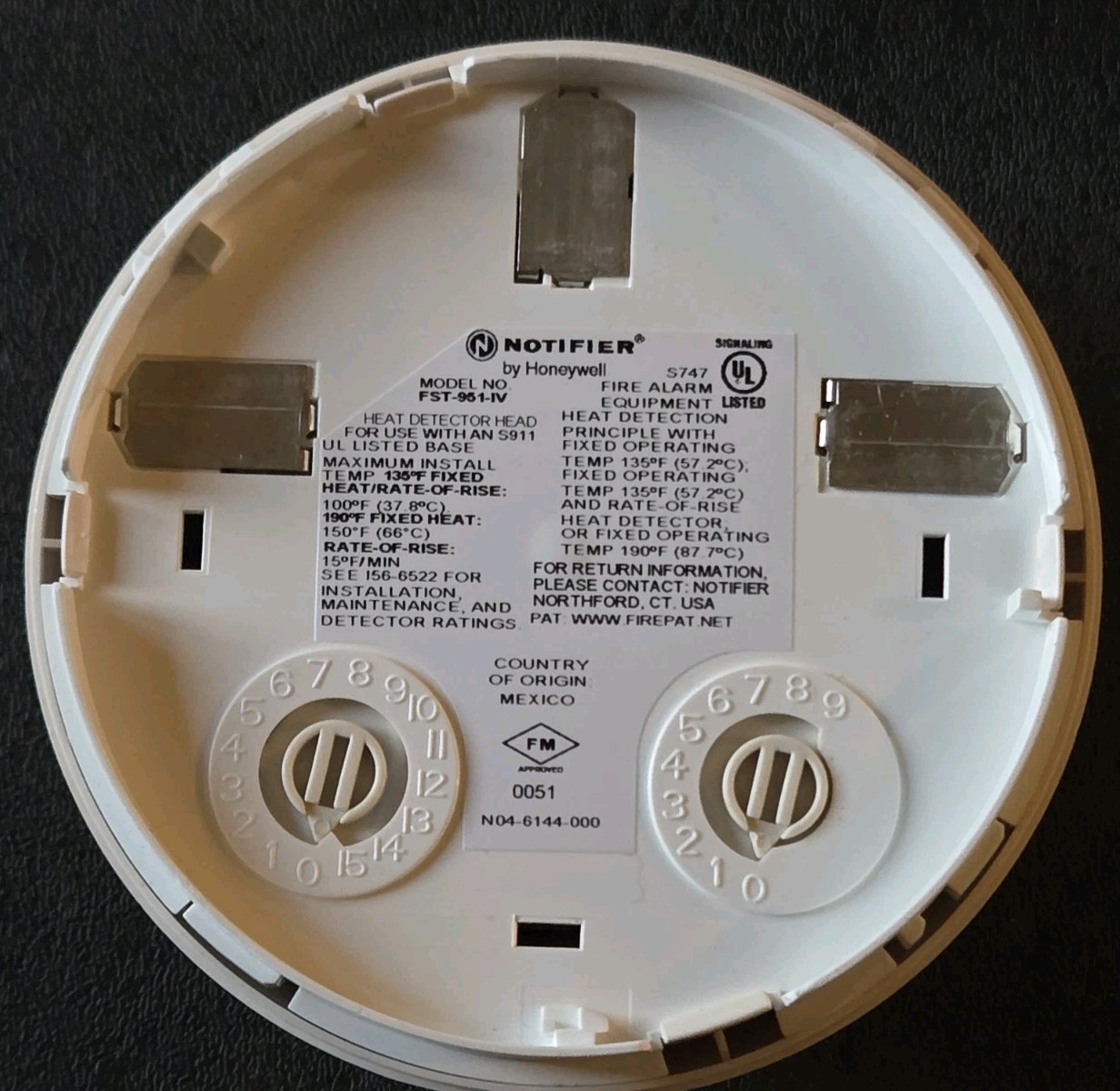 NOTIFIER FST-951-IV INTELLIGENT THERMAL HEAT DETECTOR "IVORY" BRAND NEW 15 AVAIL