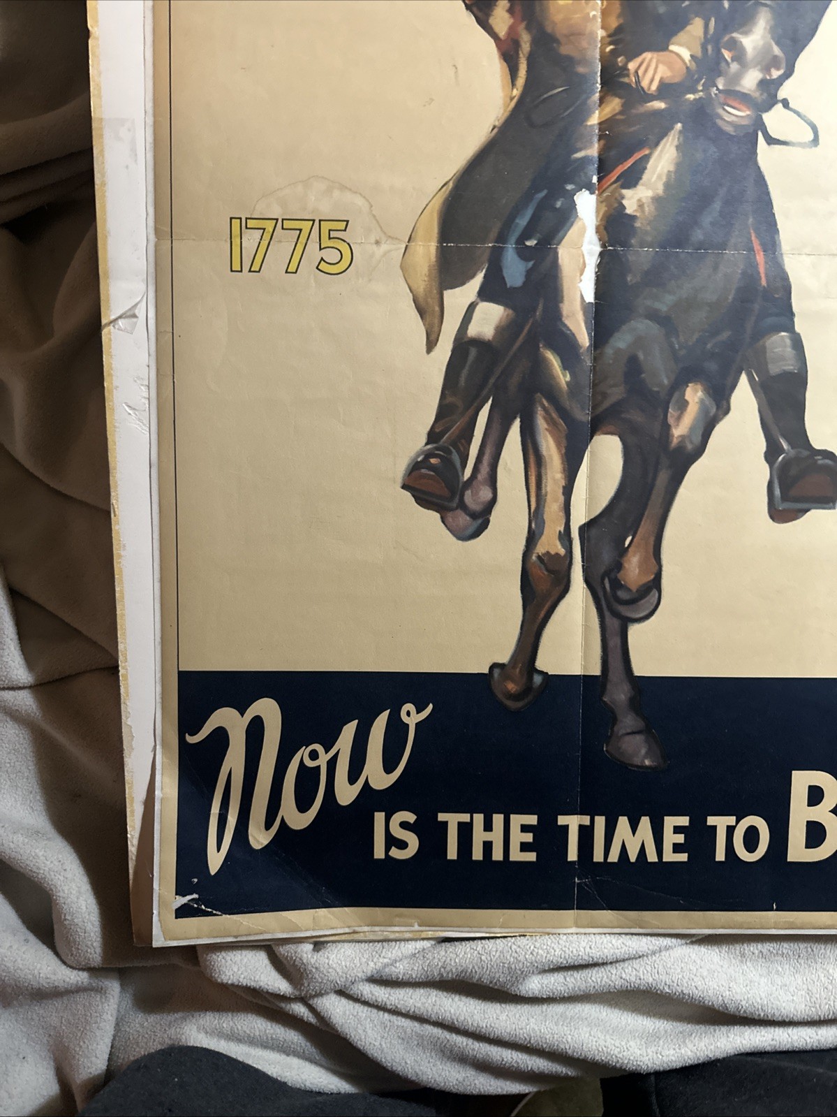 Antique N.R.A National Revival Act Poster Original Wake Up Americans