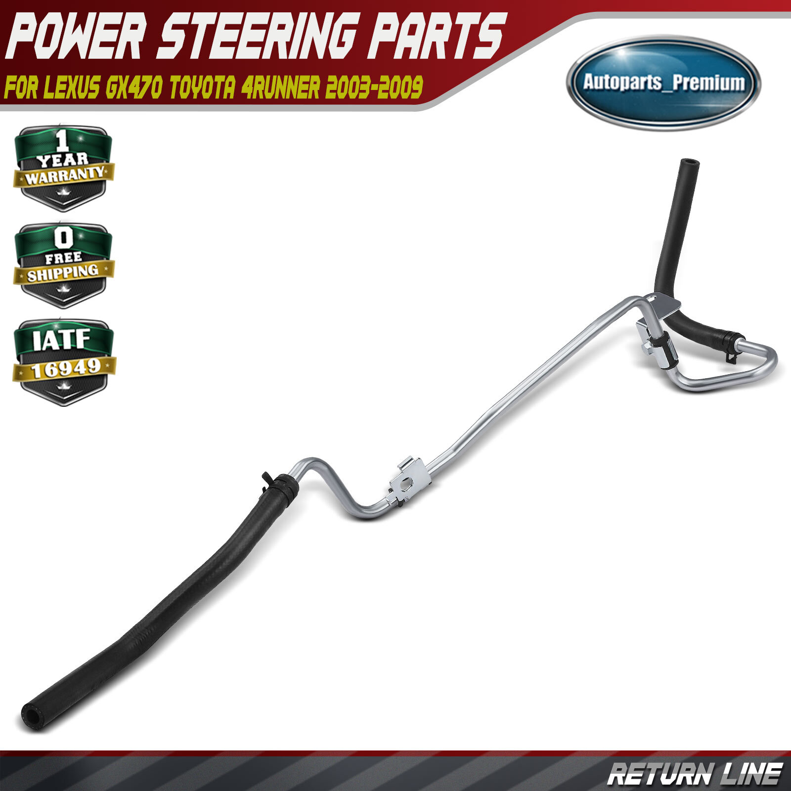 Power Steering Return Line Hose Assembly for Lexus GX470 Toyota 4Runner 03-09
