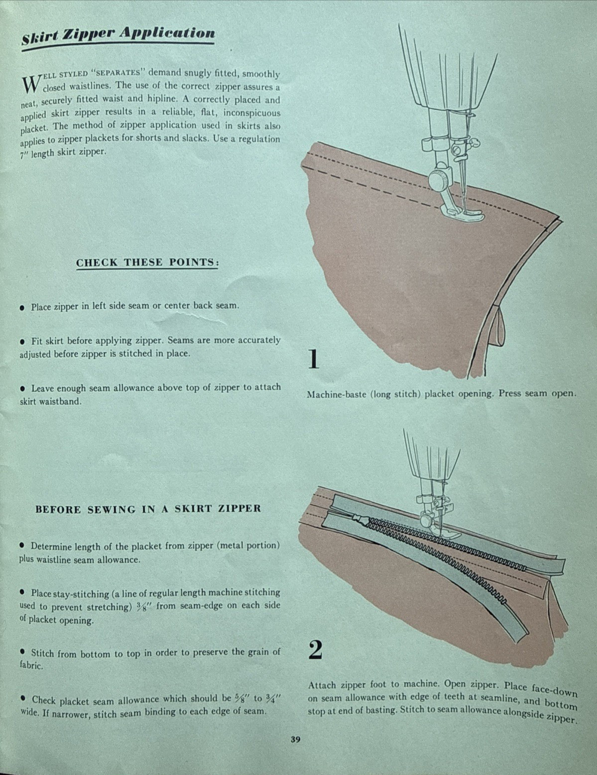 Vintage Singer Sewing Skills Reference Book 1955
